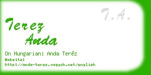terez anda business card