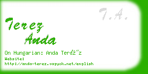 terez anda business card